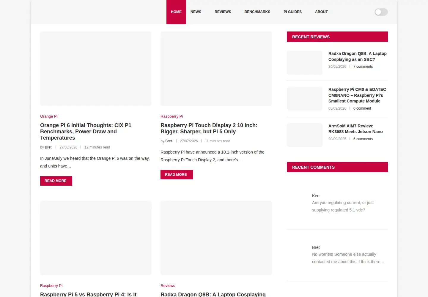 Screenshot of bret.dk