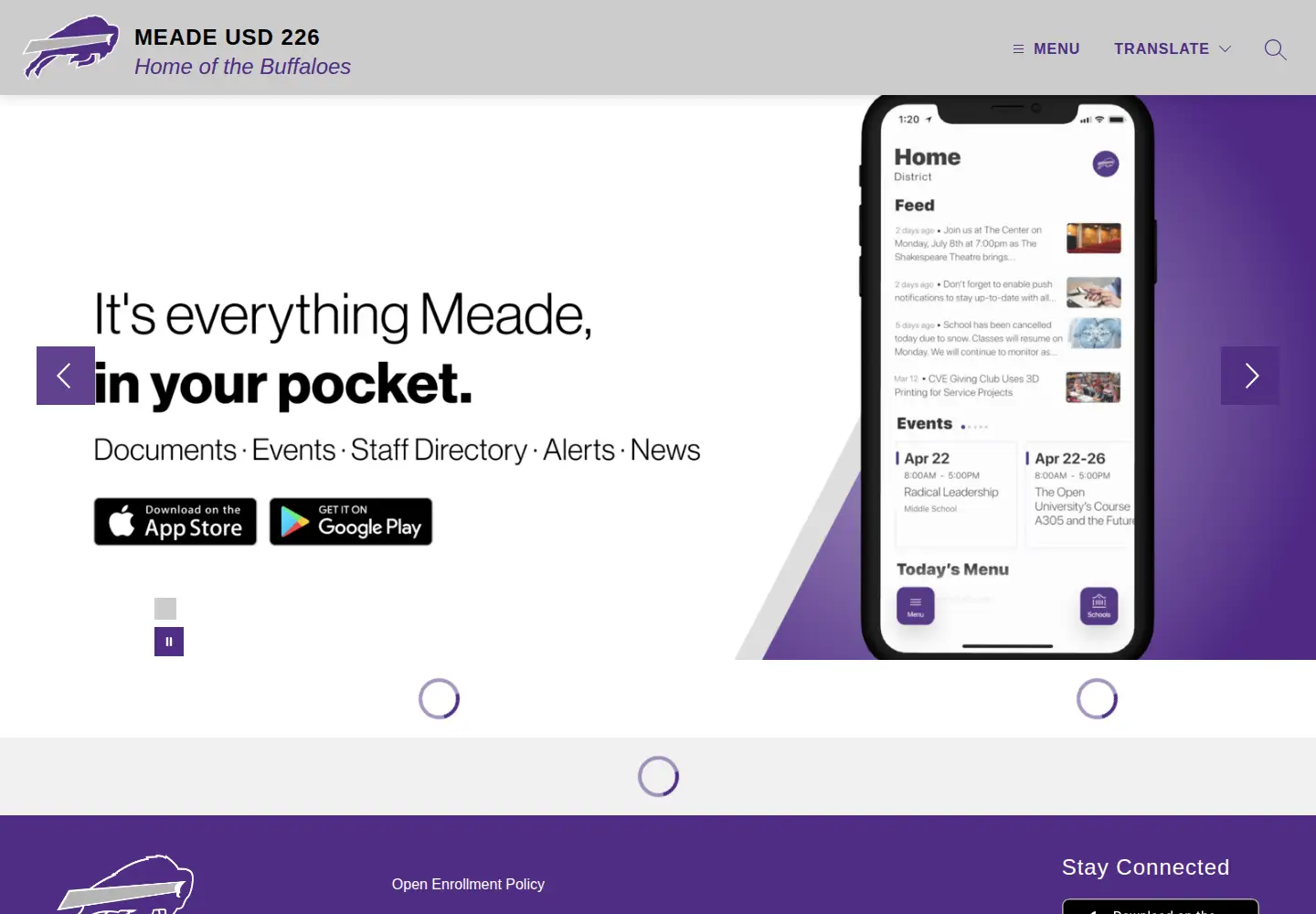 Captured homepage of usd226.org in the current scan