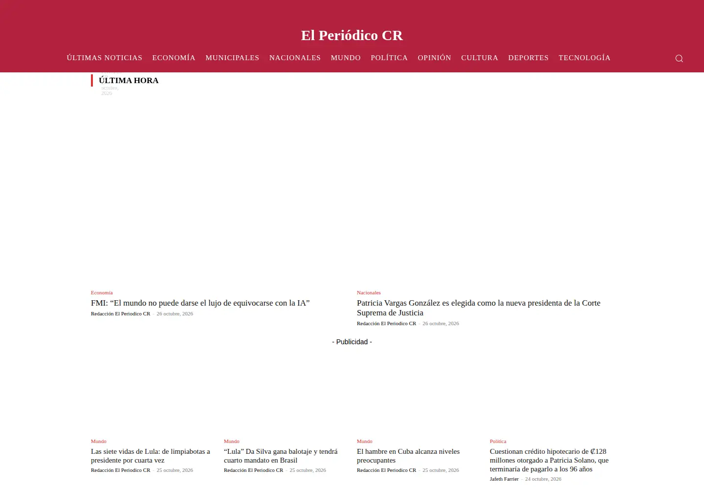 Screenshot of elperiodicocr.com