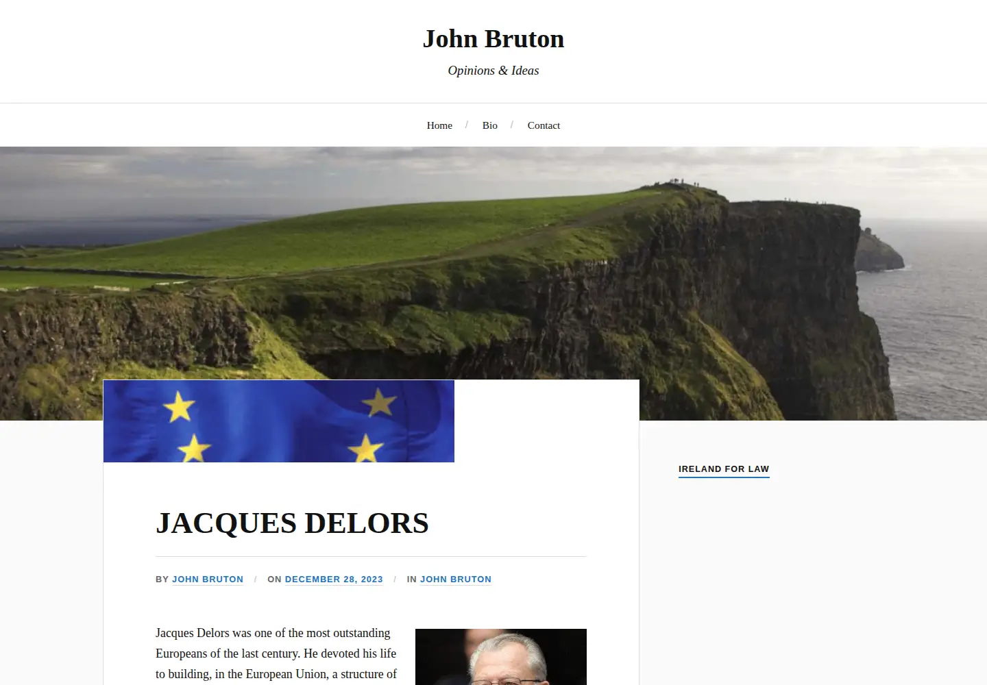 Screenshot of johnbruton.com