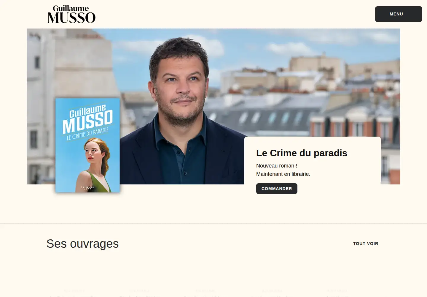 Screenshot of guillaumemusso.com