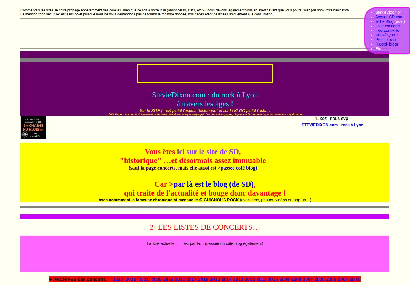Screenshot of steviedixon.com