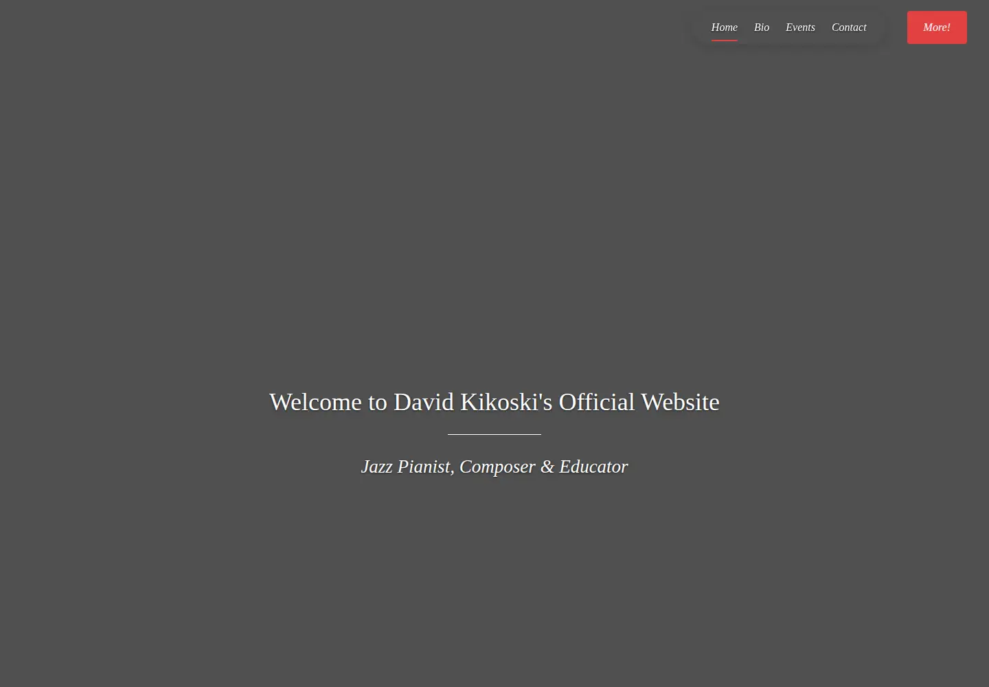 Captured homepage of davidkikoski.com in the current scan