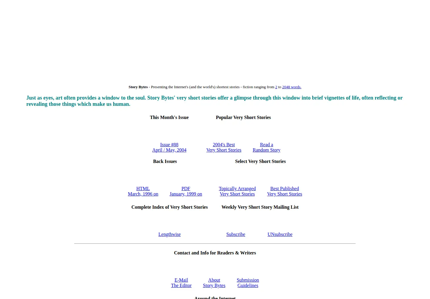 Captured homepage of storybytes.com in the current scan