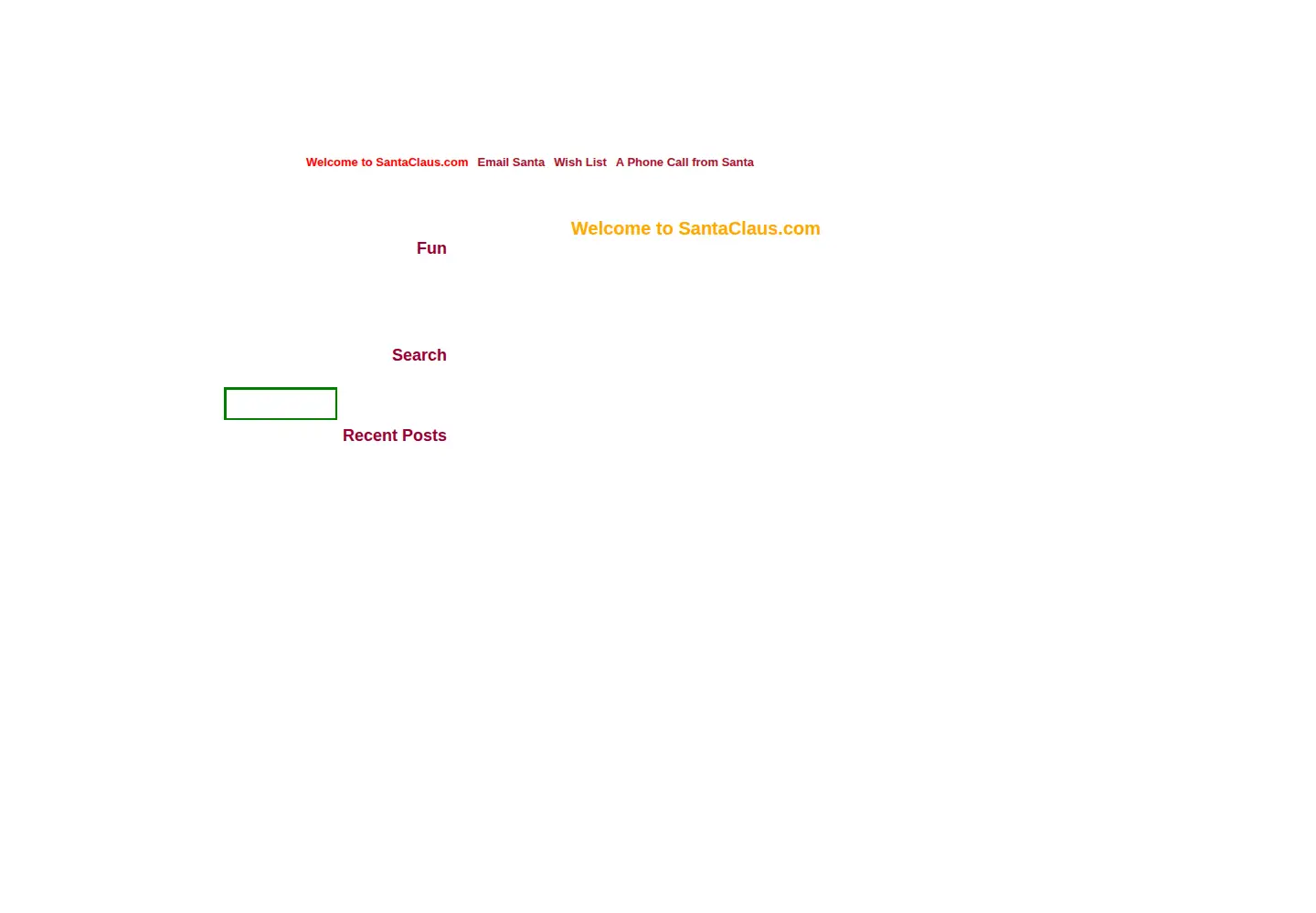 Screenshot of santaclaus.com