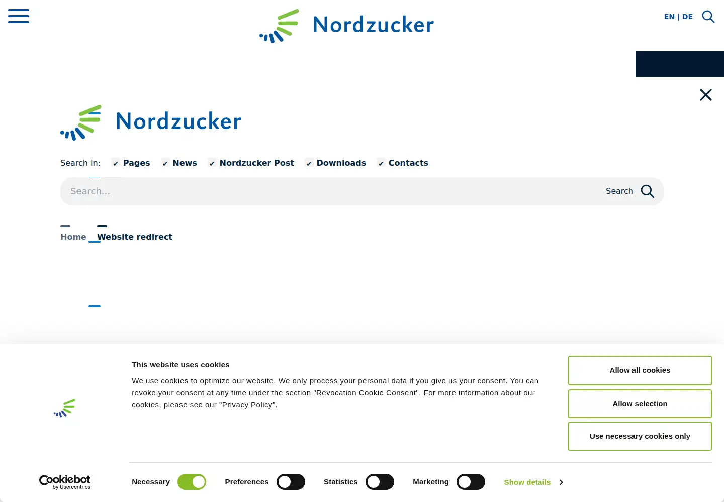 Screenshot of nordicsugar.com