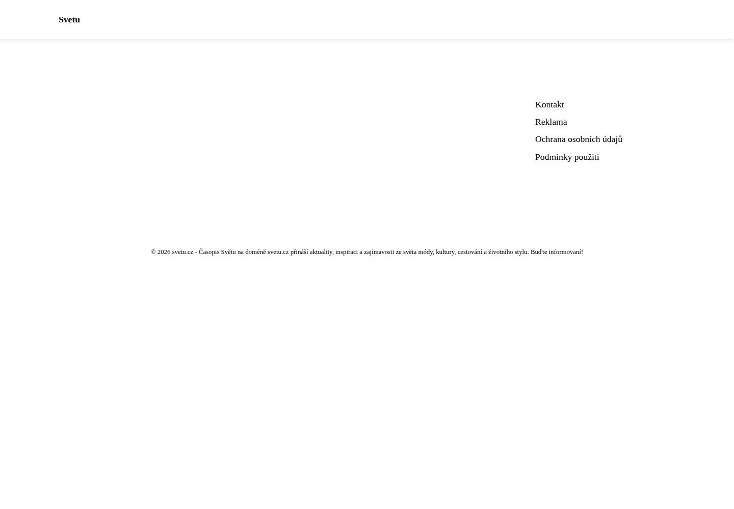 Screenshot of svetu.cz