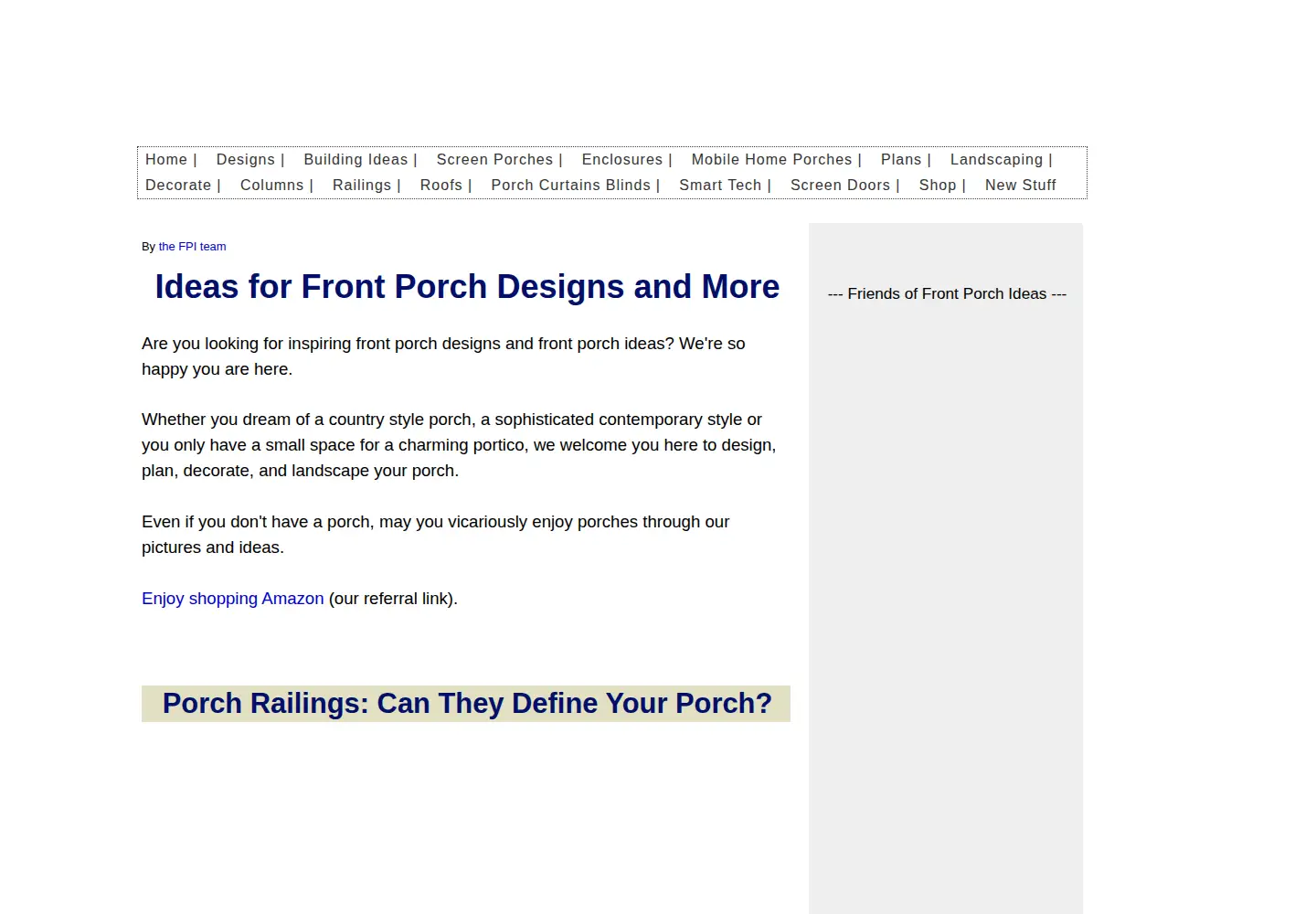 Screenshot of front-porch-ideas-and-more.com