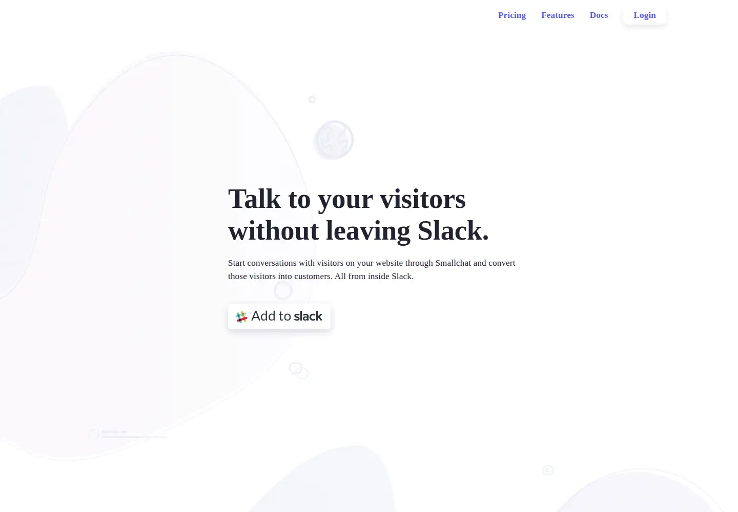Captured homepage of small.chat in the current scan