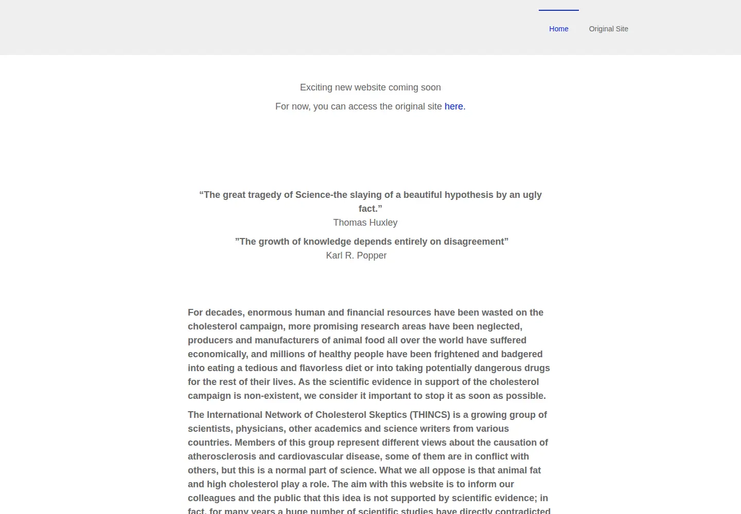 Screenshot of thincs.org