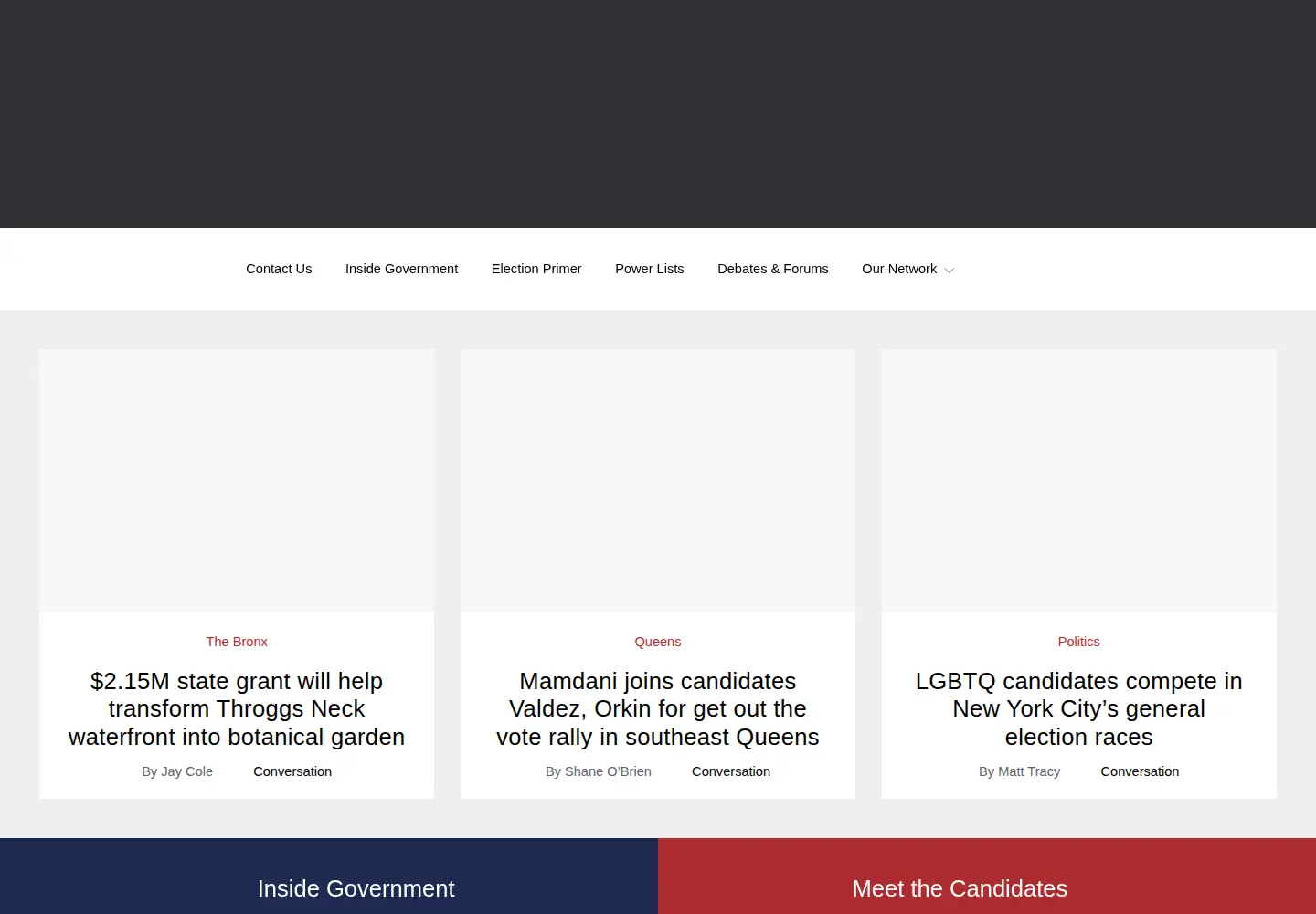 Screenshot of queenscountypolitics.com