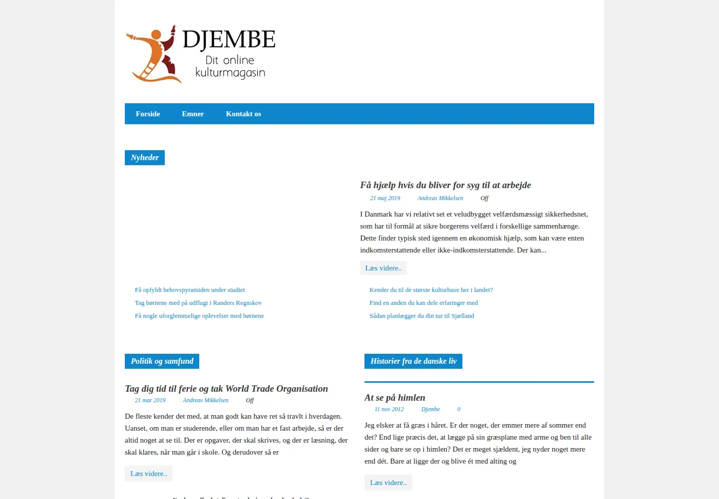 Screenshot of djembe.dk