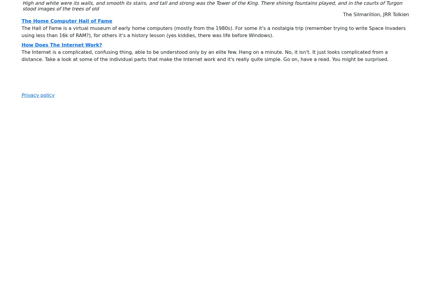 Screenshot of gondolin.org.uk
