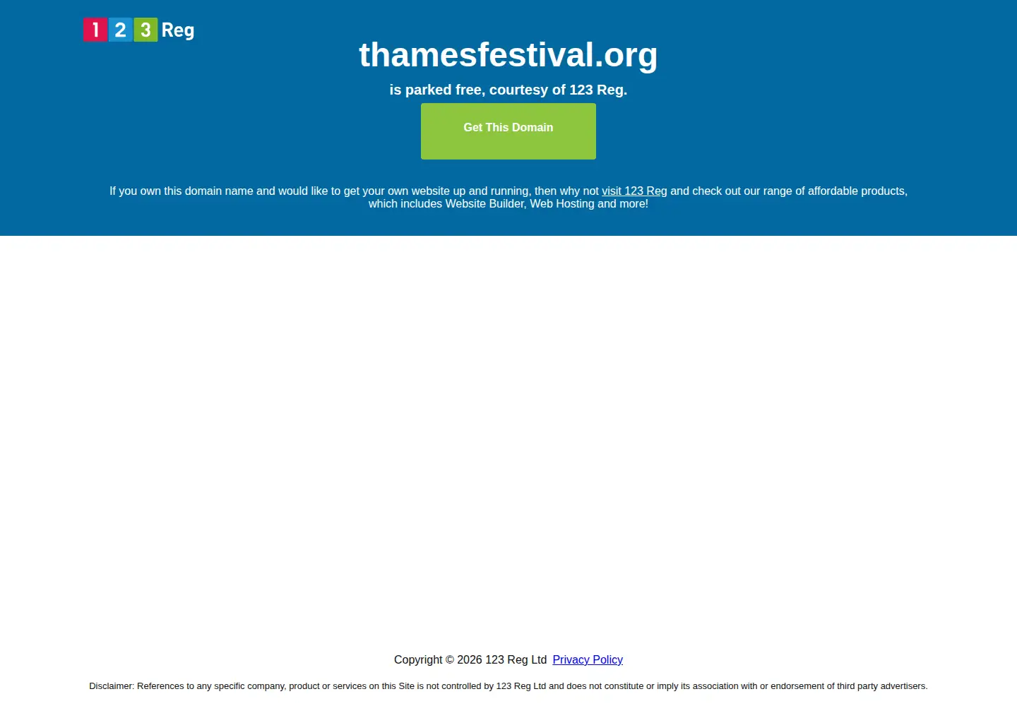 Screenshot of thamesfestival.org