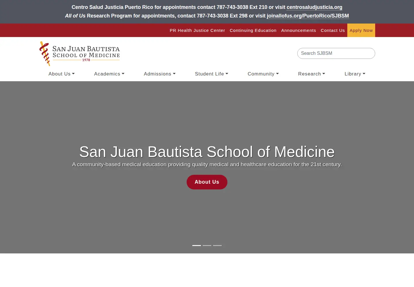 Screenshot of sanjuanbautista.edu