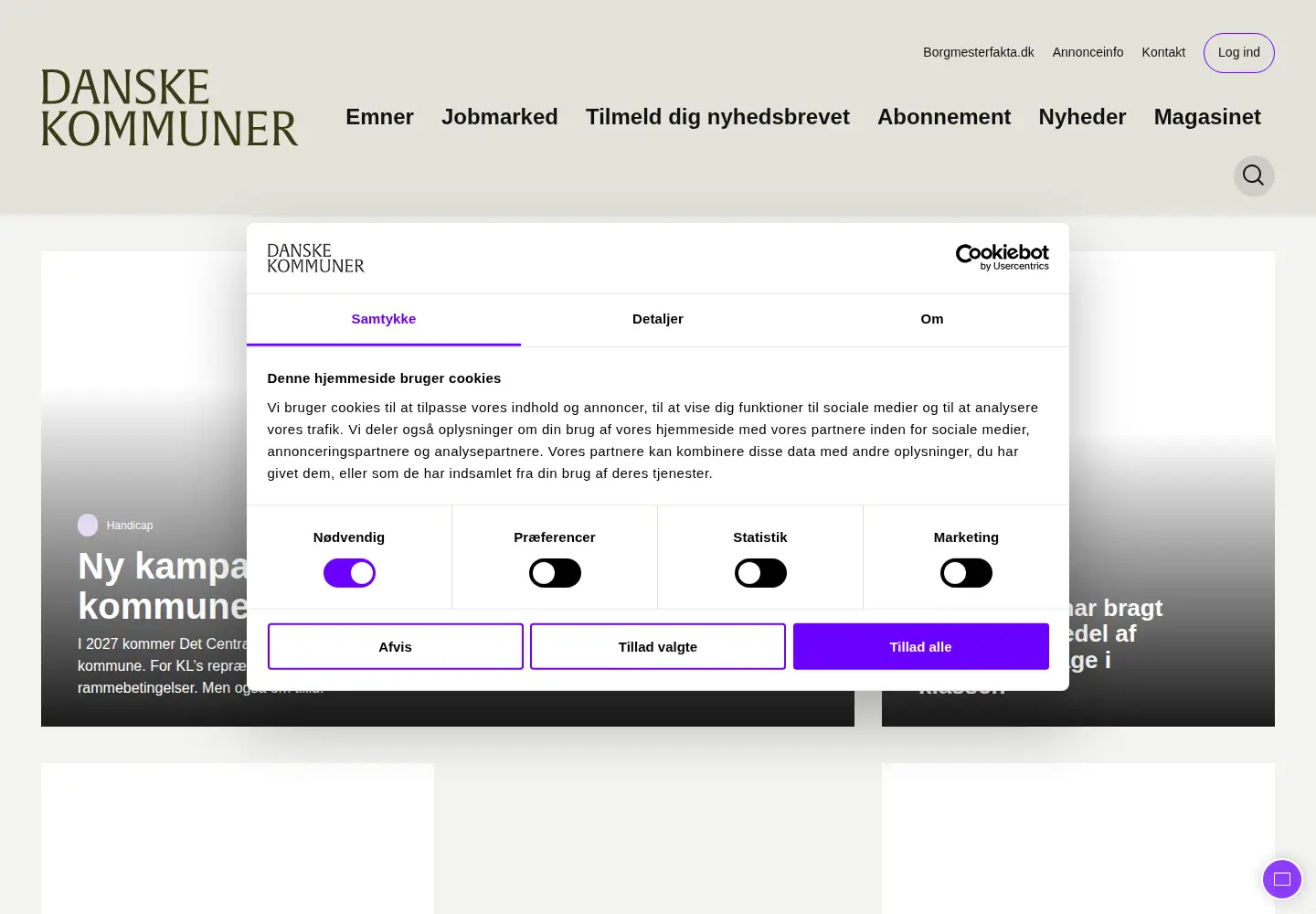 Screenshot of danskekommuner.dk