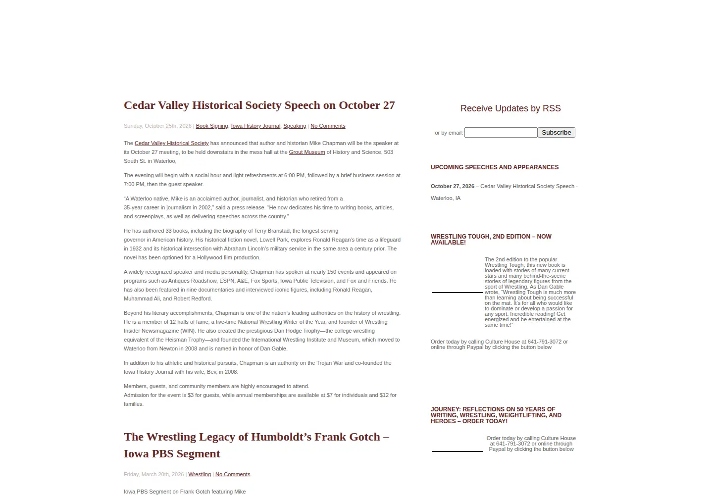 Screenshot of mike-chapman.com