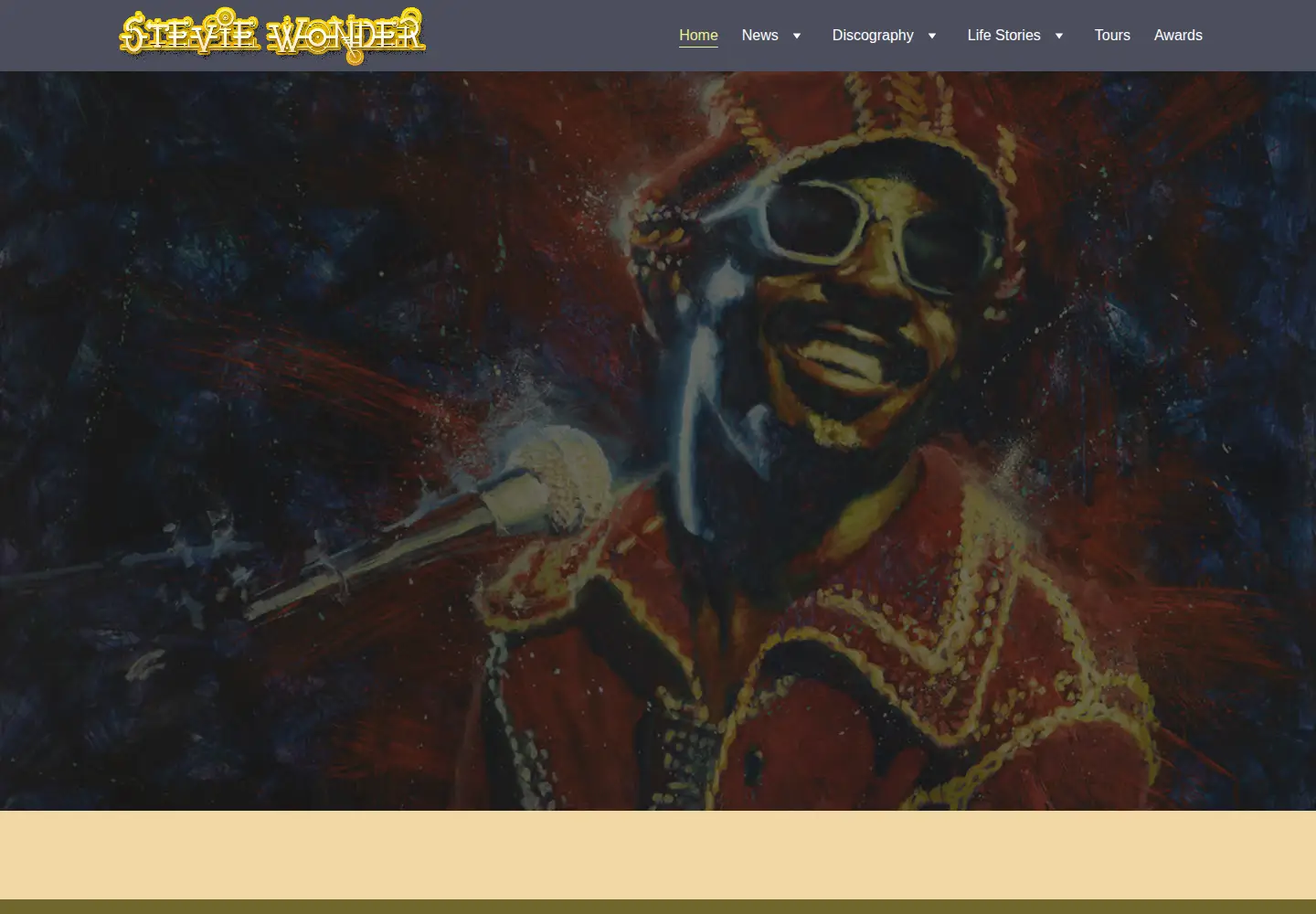 Captured homepage of steviewonder.org.uk in the current scan