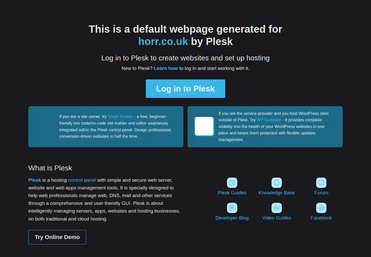 Screenshot of horr.co.uk