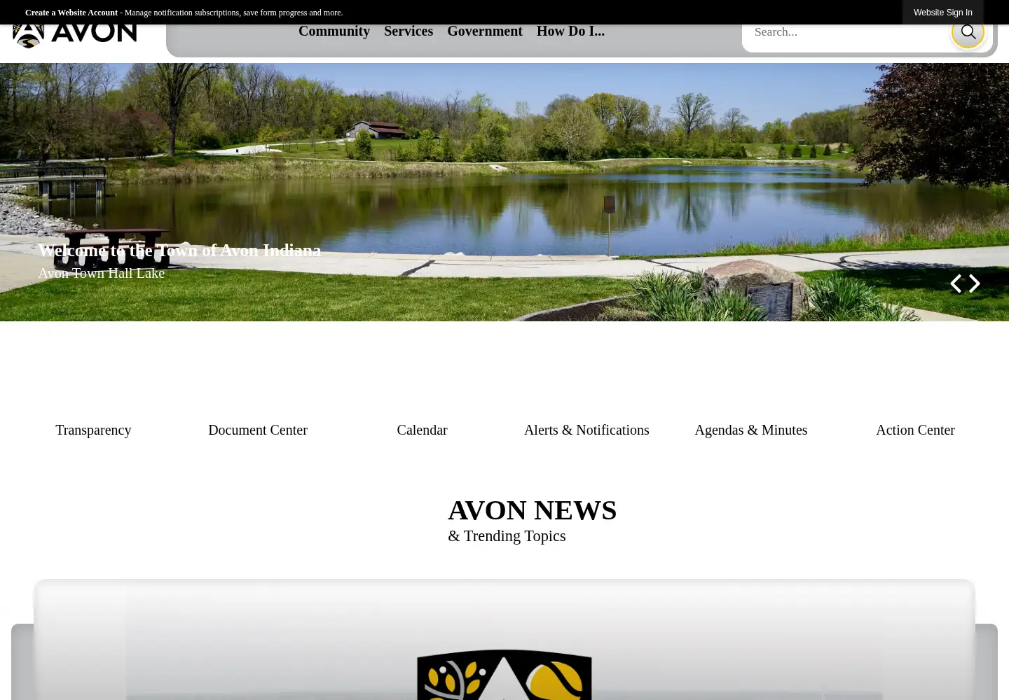 Screenshot of avongov.org