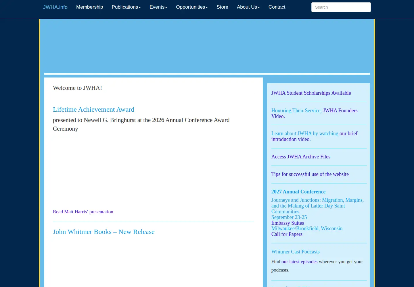 Screenshot of jwha.info
