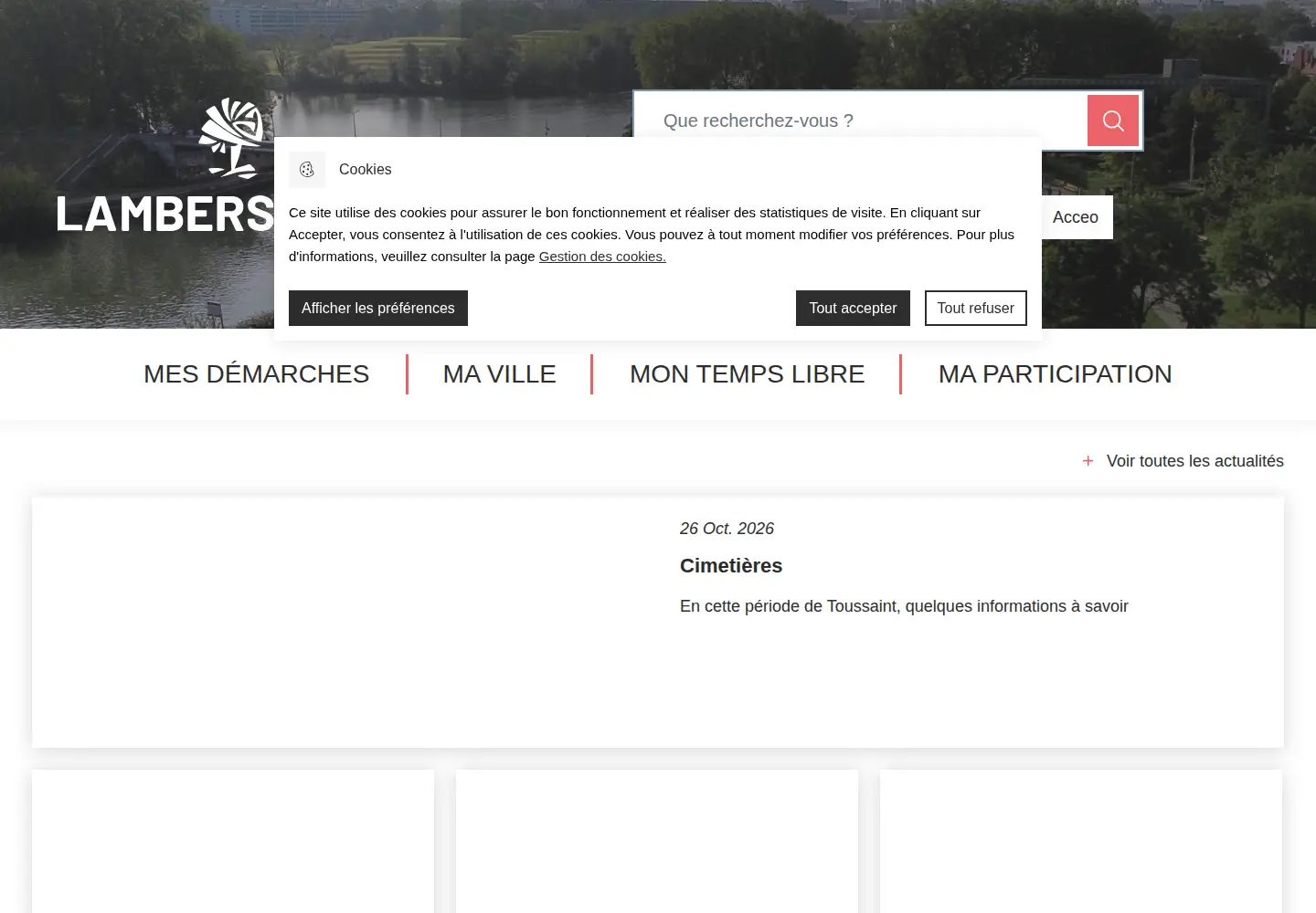 Screenshot of lambersart.fr