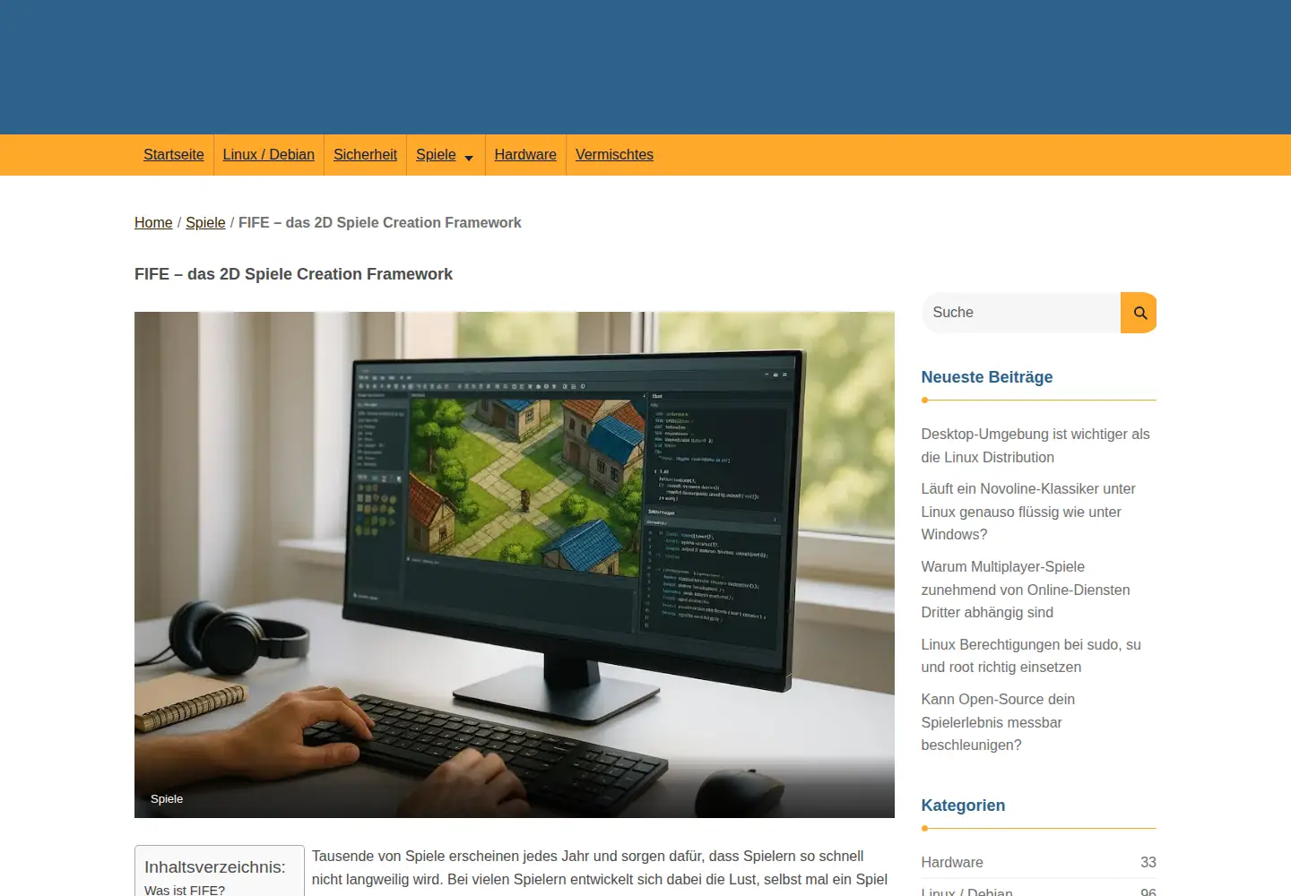 Screenshot of fifengine.de