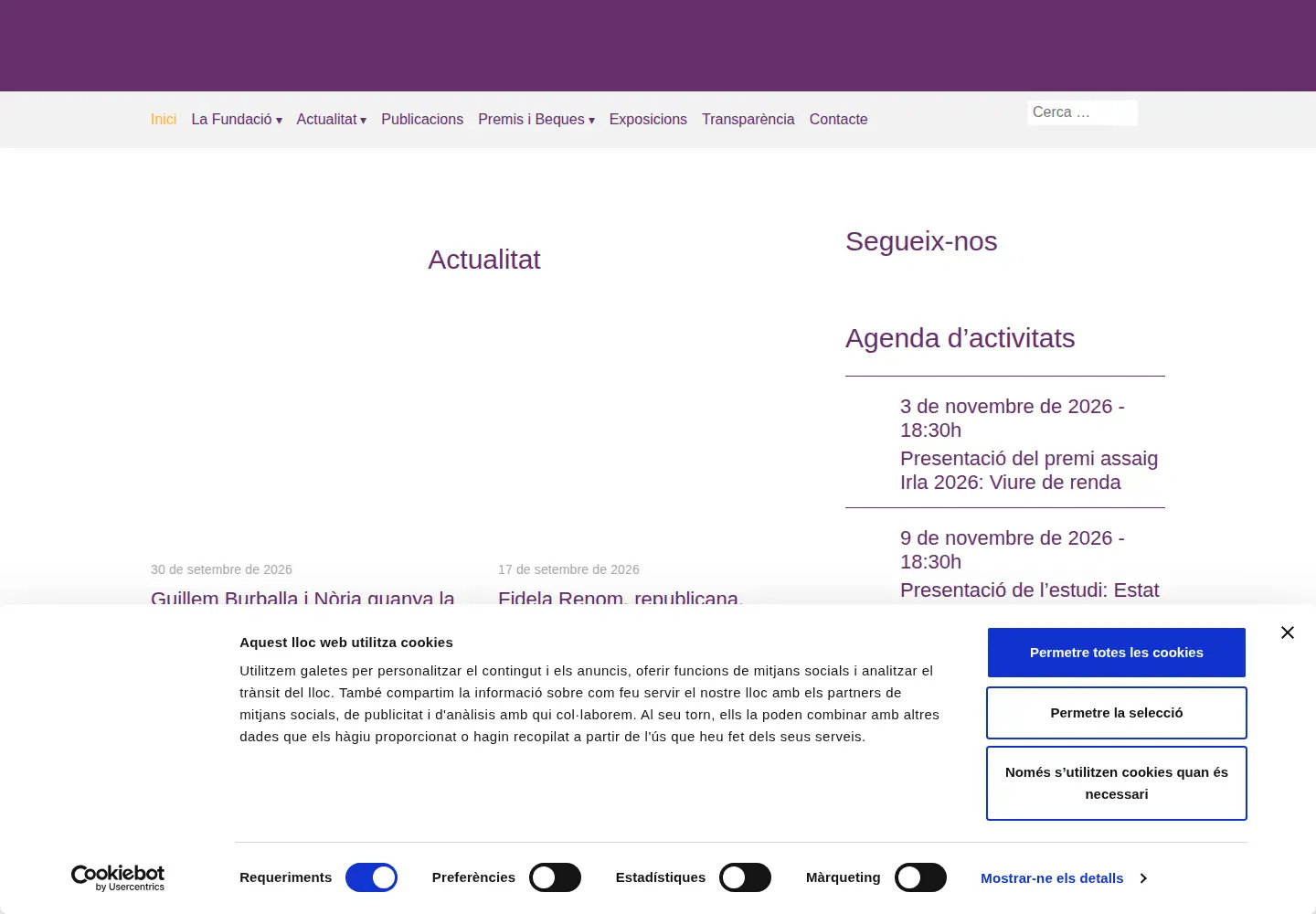Screenshot of irla.cat