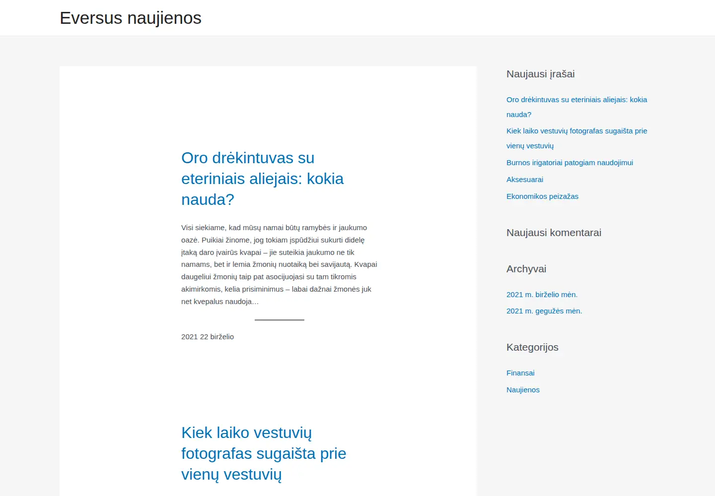 Screenshot of eversus.lt