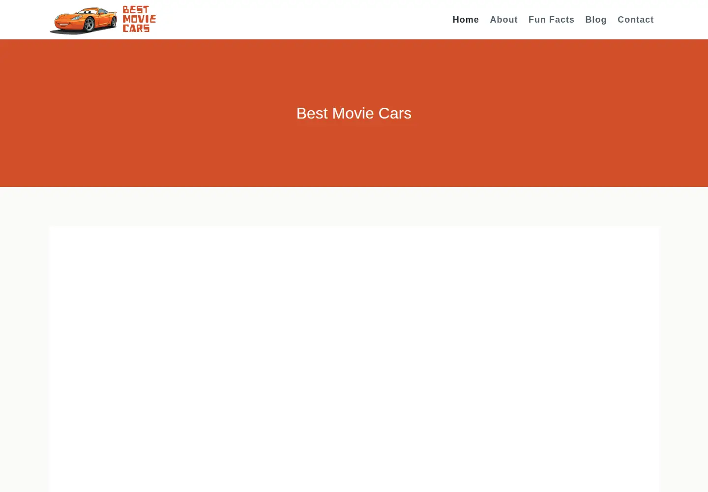 Screenshot of bestmoviecars.com