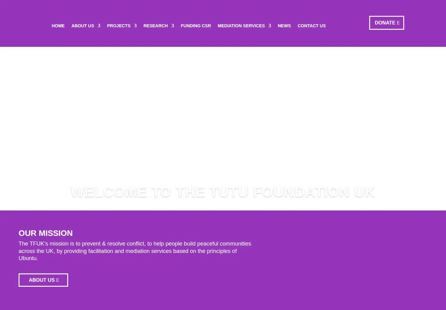 Screenshot of tutufoundationuk.org