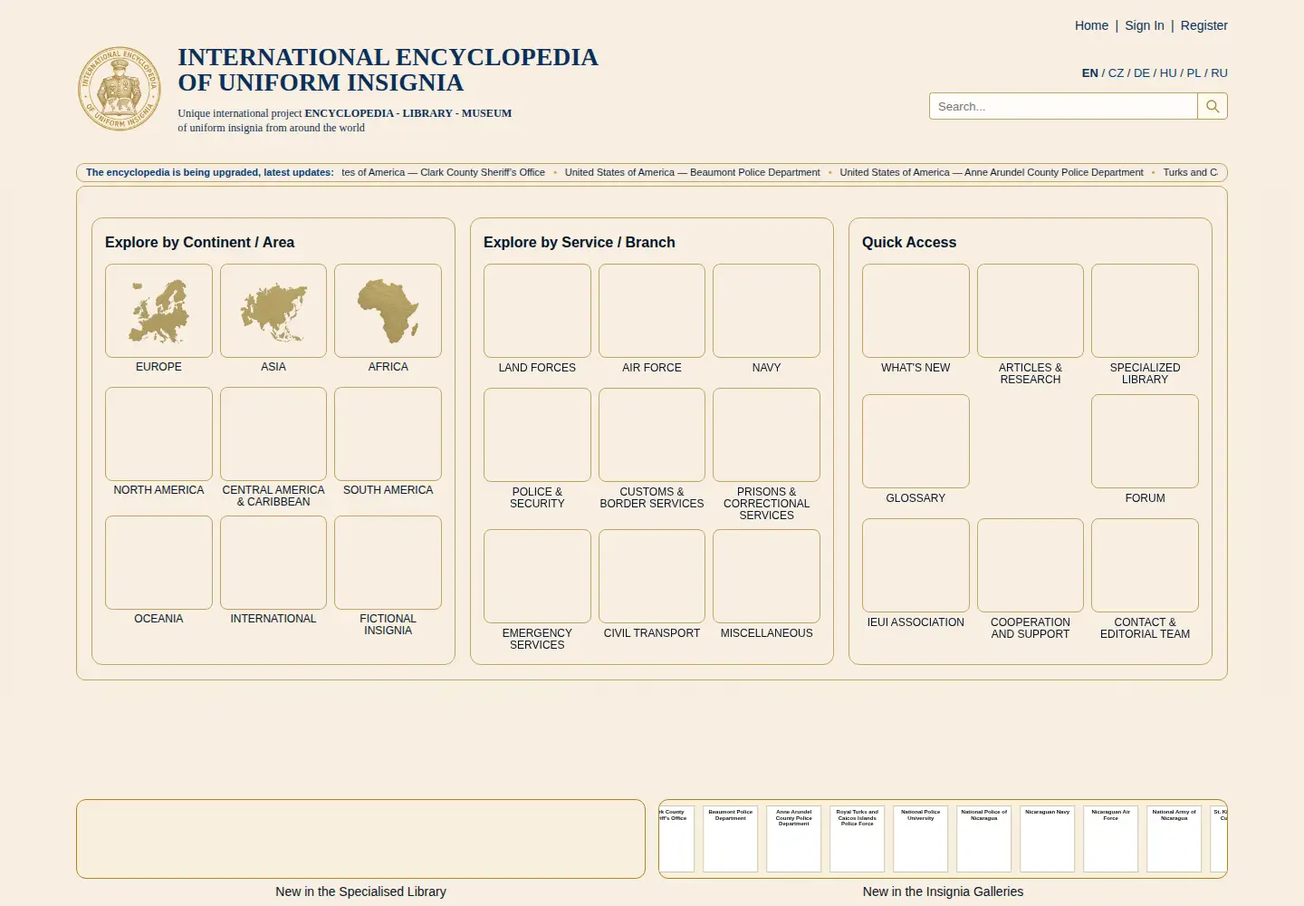 Screenshot of uniforminsignia.net