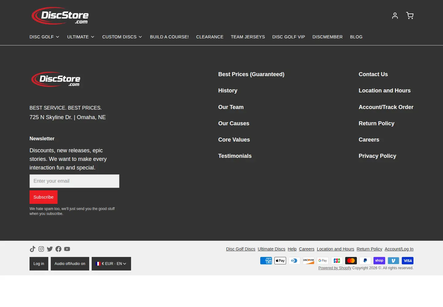 Screenshot of discstore.com