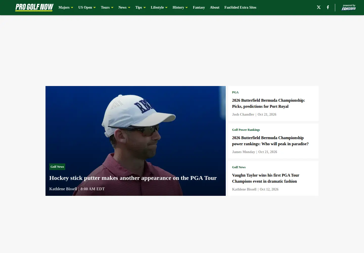 Captured homepage of progolfnow.com in the current scan