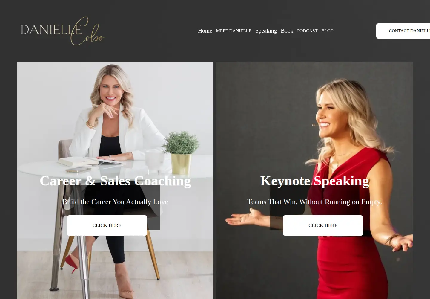 Screenshot of daniellecobo.com