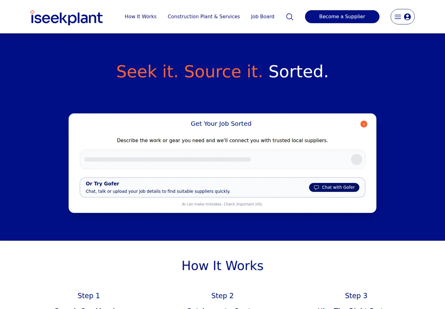 Captured homepage of iseekplant.com.au in the current scan
