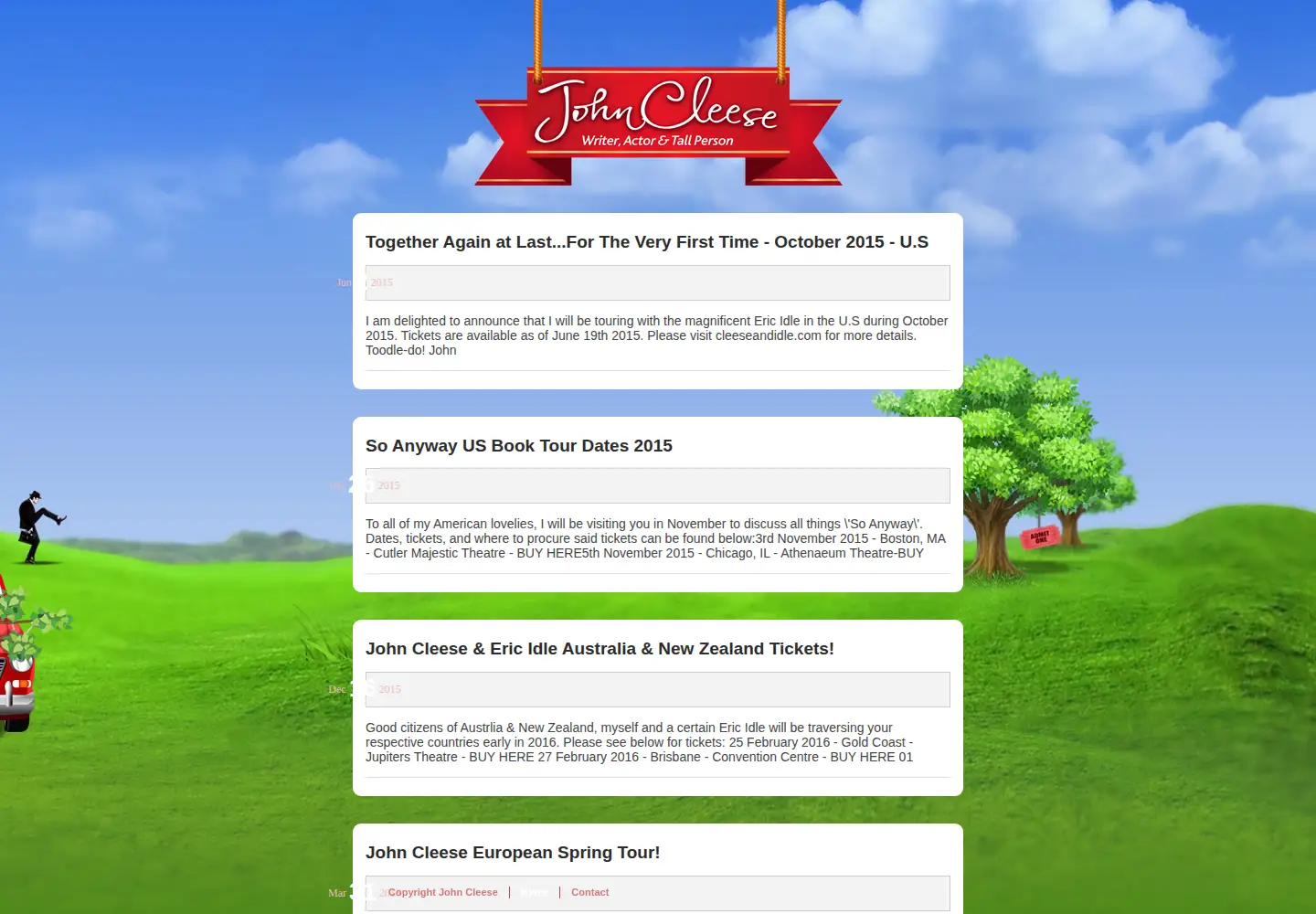 Screenshot of johncleese.com