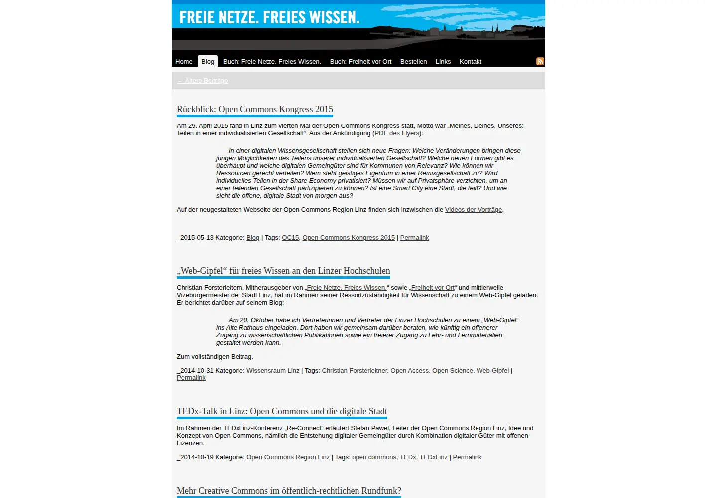 Screenshot of freienetze.at