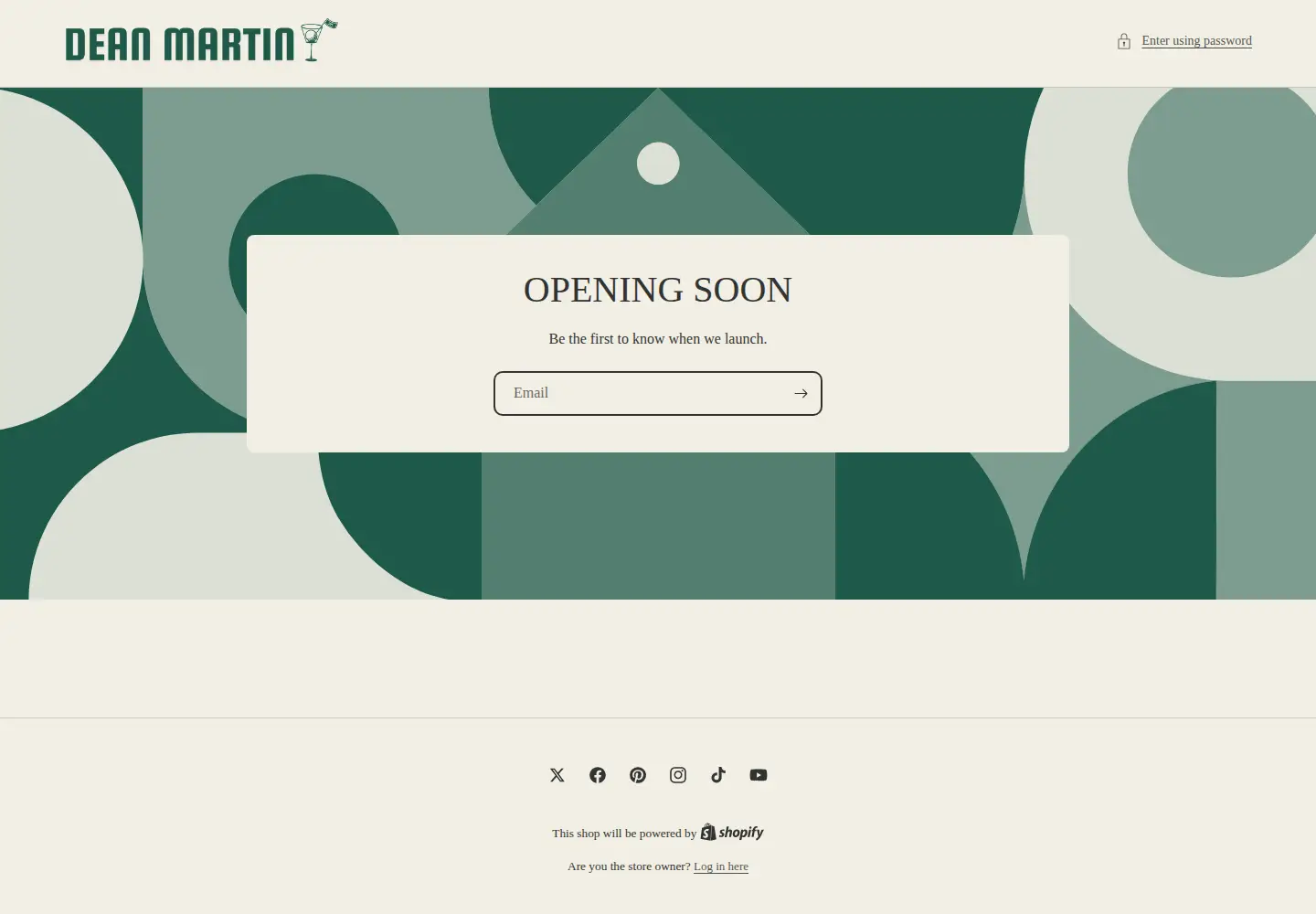 Screenshot of deanmartin.com