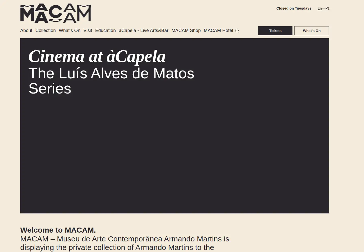 Screenshot of macam.pt