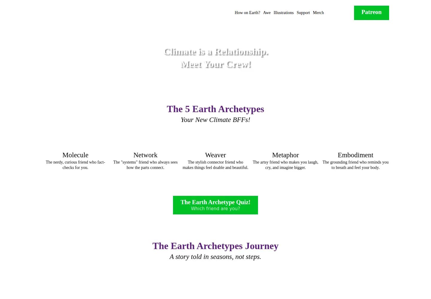 Screenshot of eartharchetypes.com