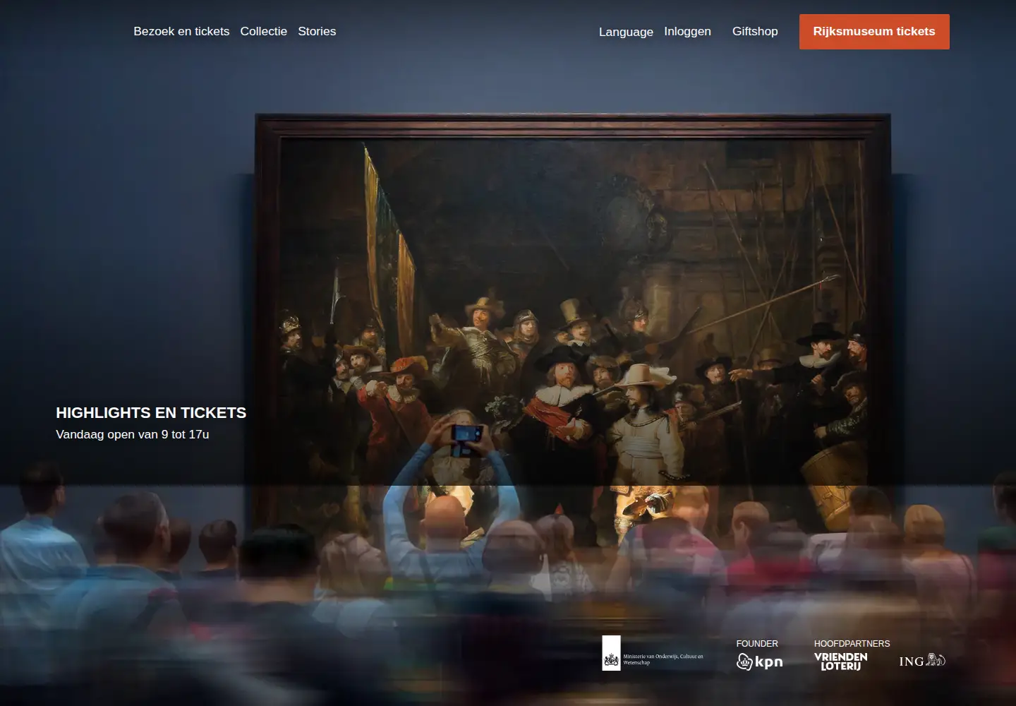 Screenshot of rijksmuseum.nl