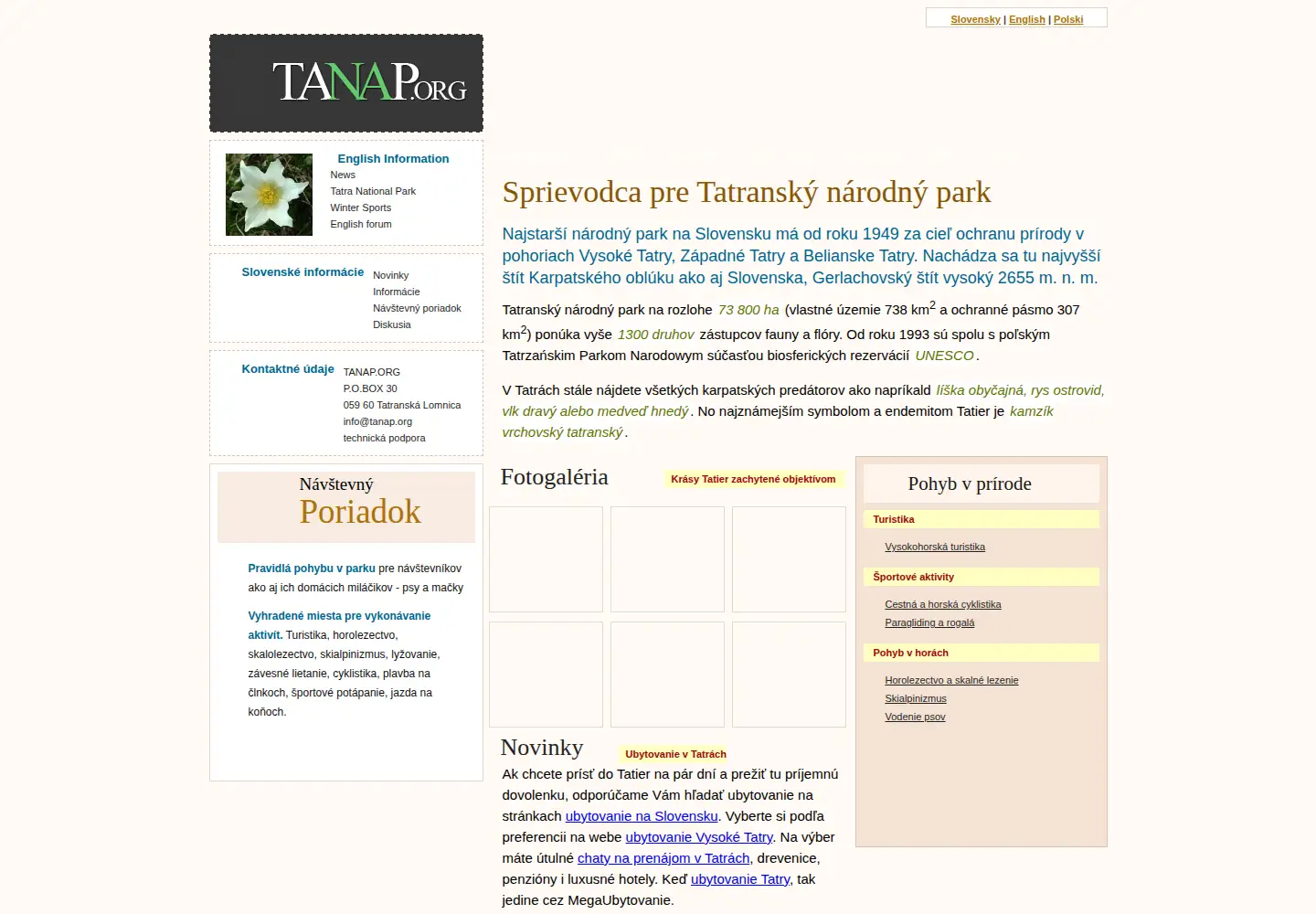 Screenshot of tanap.org