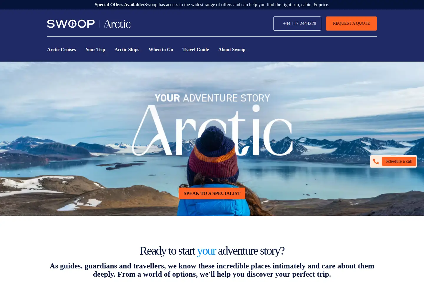 Screenshot of swoop-arctic.com