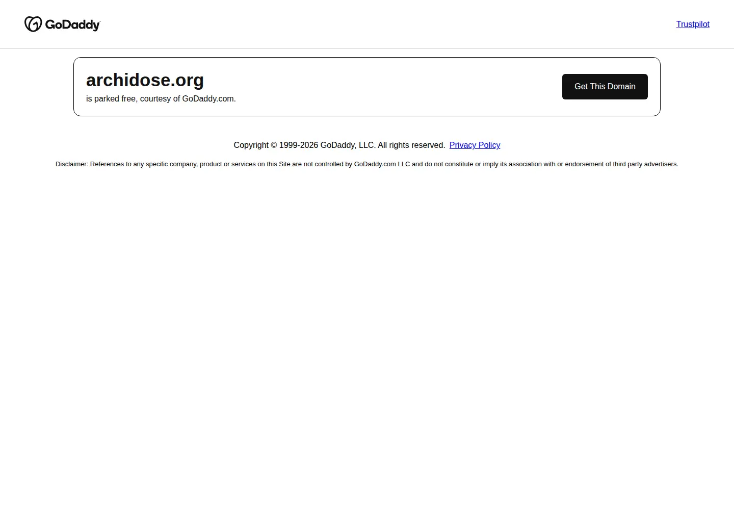 Screenshot of archidose.org