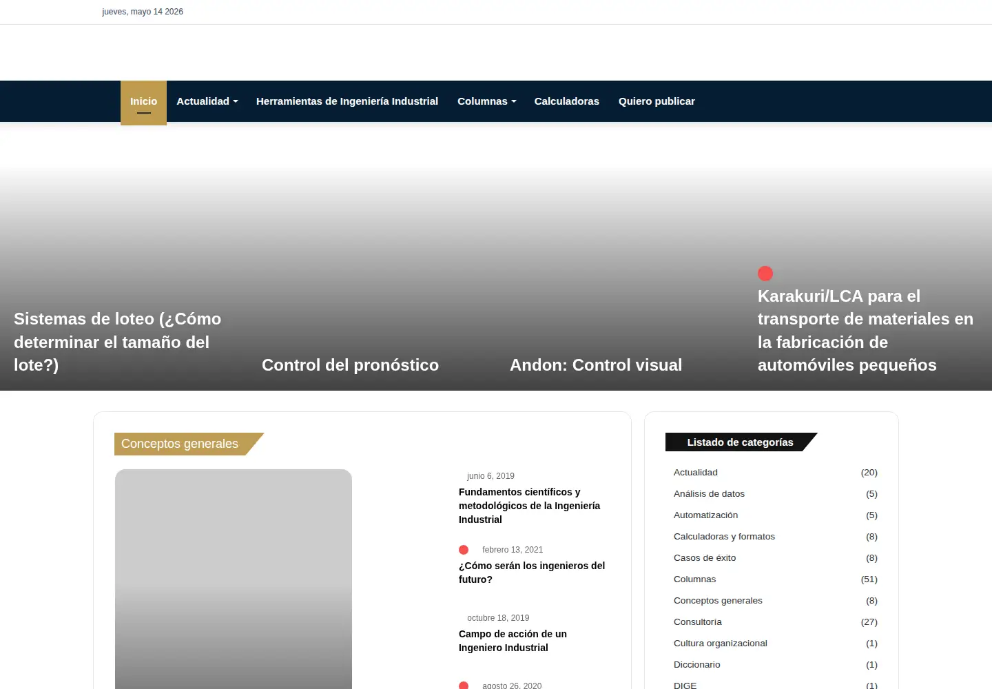 Captured homepage of ingenieriaindustrialonline.com in the current scan