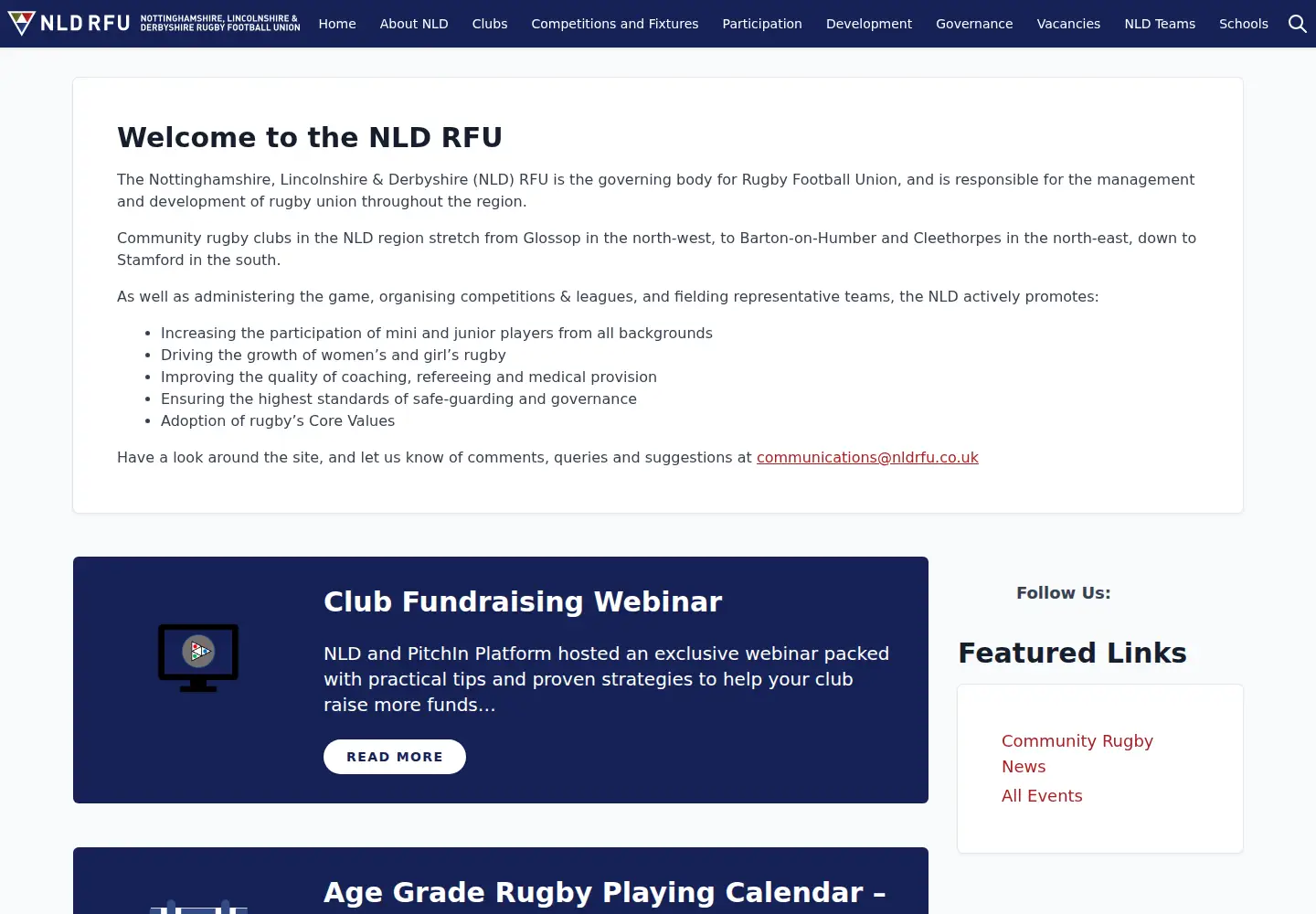 Screenshot of nldrfu.co.uk