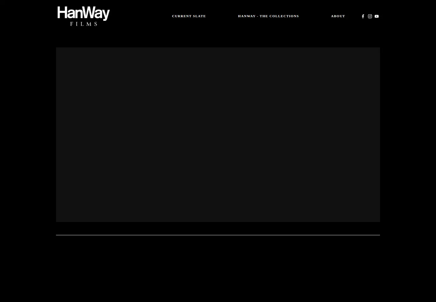 Captured homepage of hanwayfilms.com in the current scan
