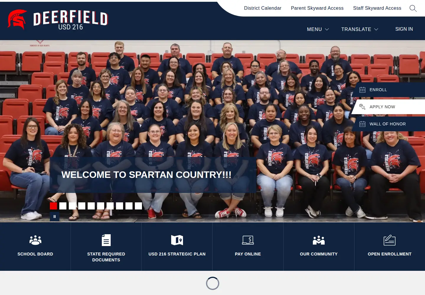 Screenshot of usd216.org