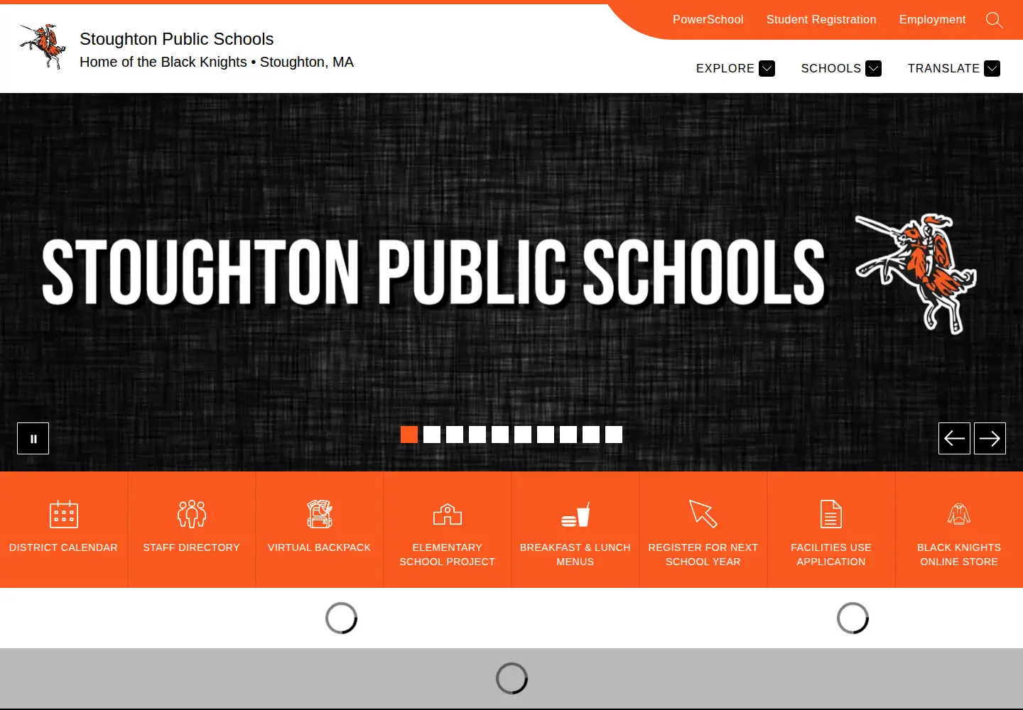 Screenshot of stoughtonschools.org